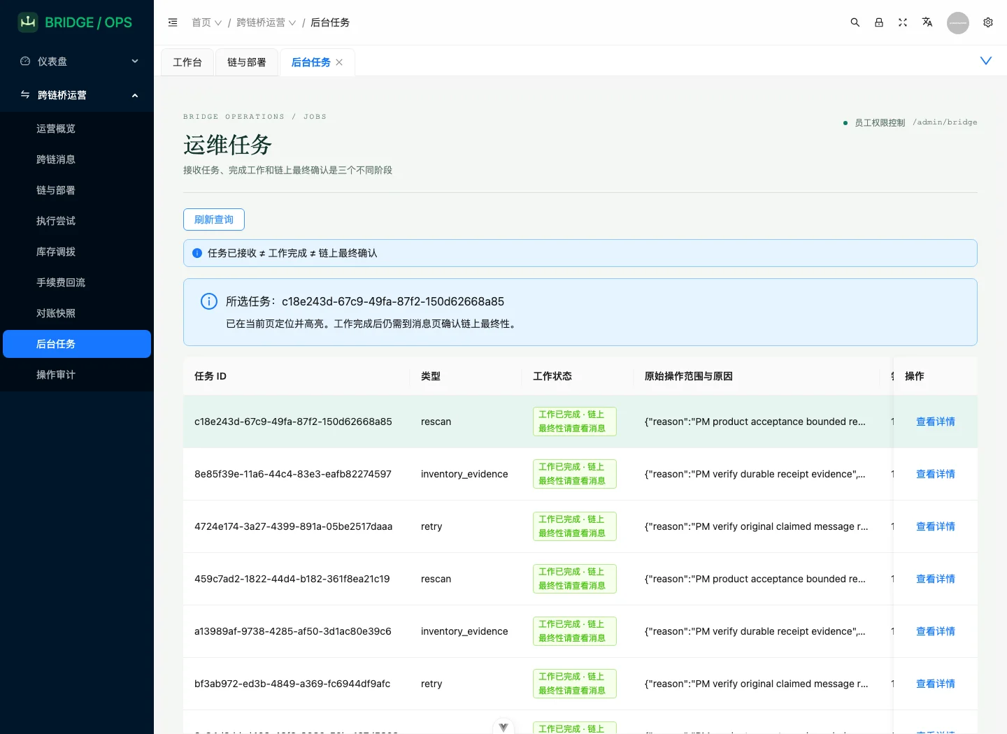 Passage Bridge · Asynchronous task tracking